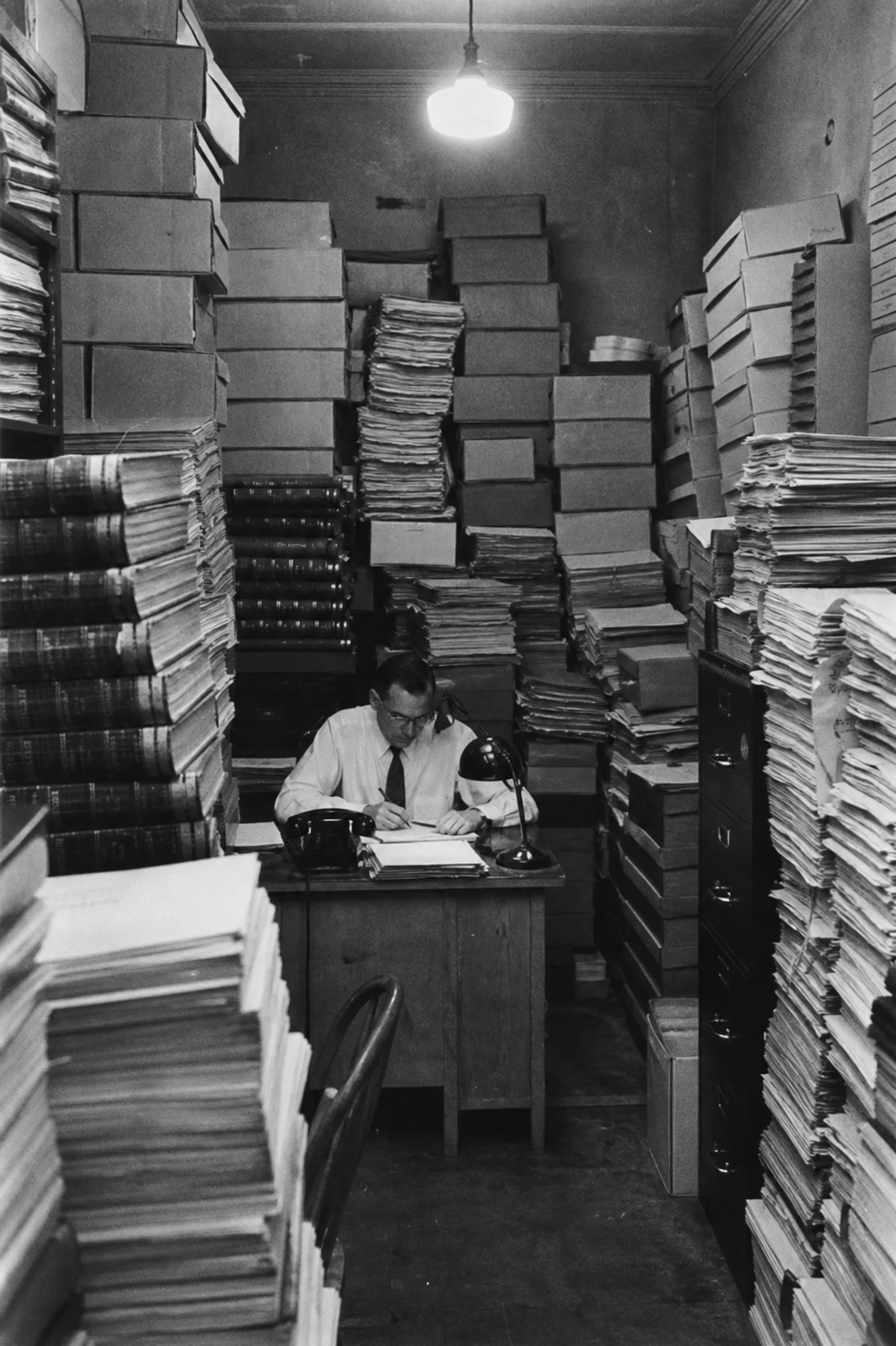 Parkinson's actual subject was staffing in offices like this one. The essay was a joke. The joke held.